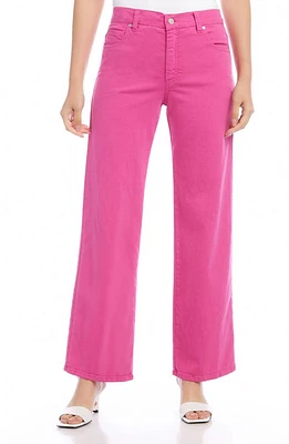 Karen Kane High Waist Wide Leg Pants in Pink at Nordstrom, Size 14