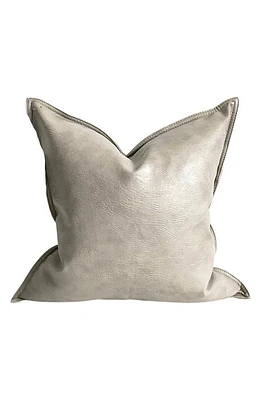 MODISH DECOR PILLOWS Faux Leather Pillow Cover in Stone at Nordstrom