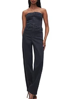 Good American Strapless Tube Jumpsuit Black269 at Nordstrom,