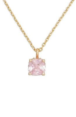 Kate Spade New York cushion cubic zirconia pendant necklace in Pink. at Nordstrom