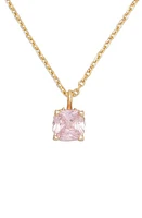 Kate Spade New York cushion cubic zirconia pendant necklace in Pink. at Nordstrom