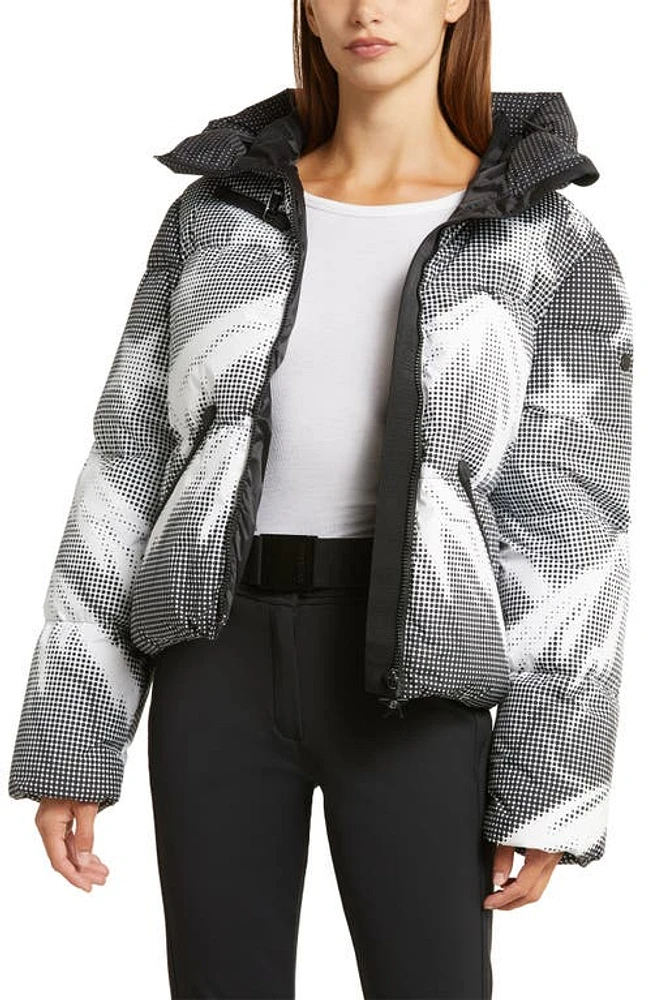 Goldbergh Pammy Graphic Puffer Jacket Dotty Black/White at Nordstrom, Us