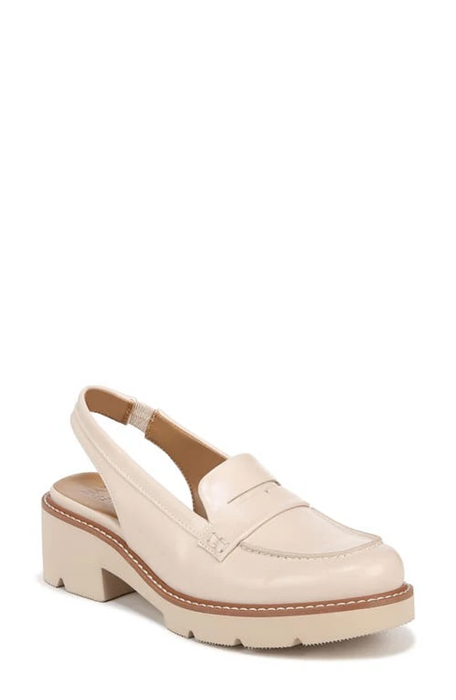 Naturalizer Darry Slingback Penny Loafer Pump Porcelain Faux Leather at Nordstrom,