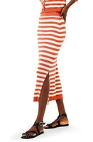 French Connection Nesta Stripe Open Stitch Cotton Sweater Skirt at Nordstrom,