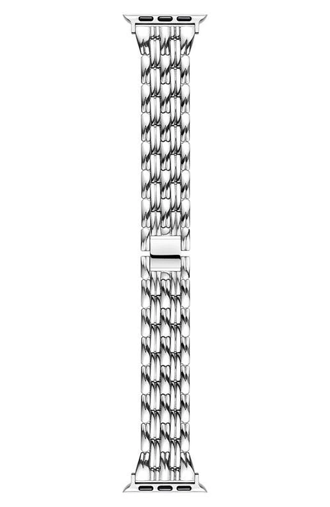 The Posh Tech Stainless Steel Apple Watch Watchband in Silver at Nordstrom