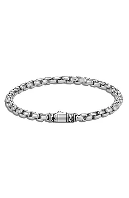 John Hardy Men's Classic Chain Box Chain Bracelet in Silver at Nordstrom, Size Medium