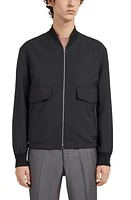 ZEGNA Wool & Mohair Zip Jacket Black at Nordstrom, Us