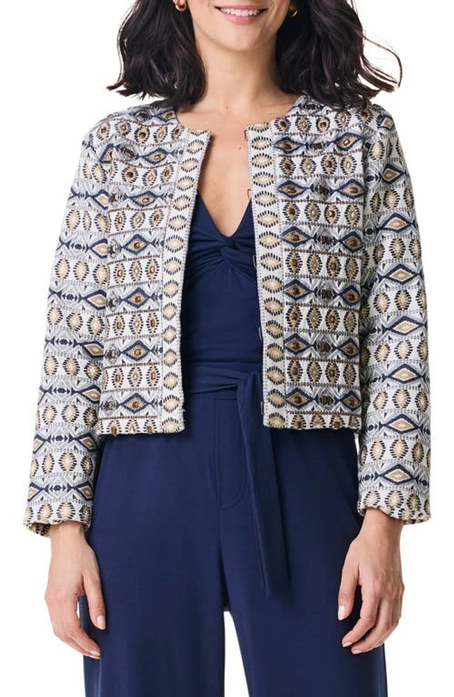 NIC+ZOE Seaside Glimmer Jacket Neutral Multi at Nordstrom,