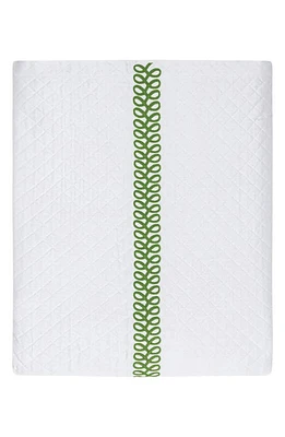 Matouk Astor Braid Matelassé Coverlet in Grass at Nordstrom