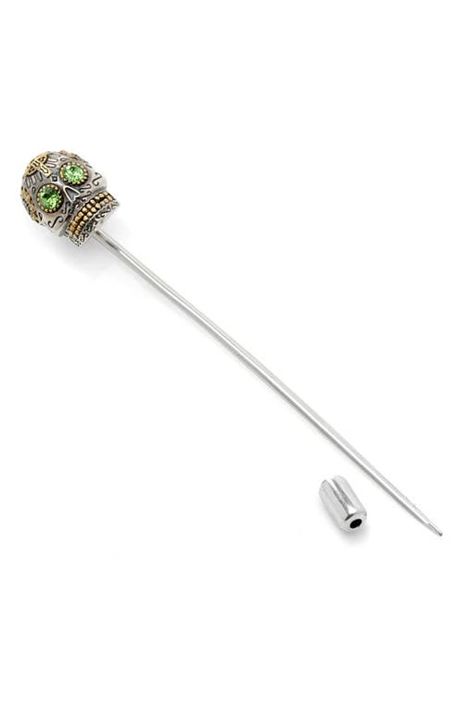 Cufflinks, Inc. Embellished Sugar Skull Stick Pin in Silver at Nordstrom