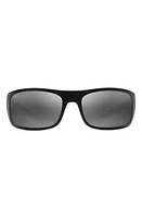 Maui Jim Big Wave 67mm Polarized Oversize Sunglasses in Matte Black at Nordstrom