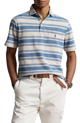 Polo Ralph Lauren Stripe Pocket Piqué Knit Patina at Nordstrom,