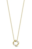 Dana Rebecca Designs Baguette Diamond Pendant Necklace in Yellow Gold at Nordstrom, Size 18