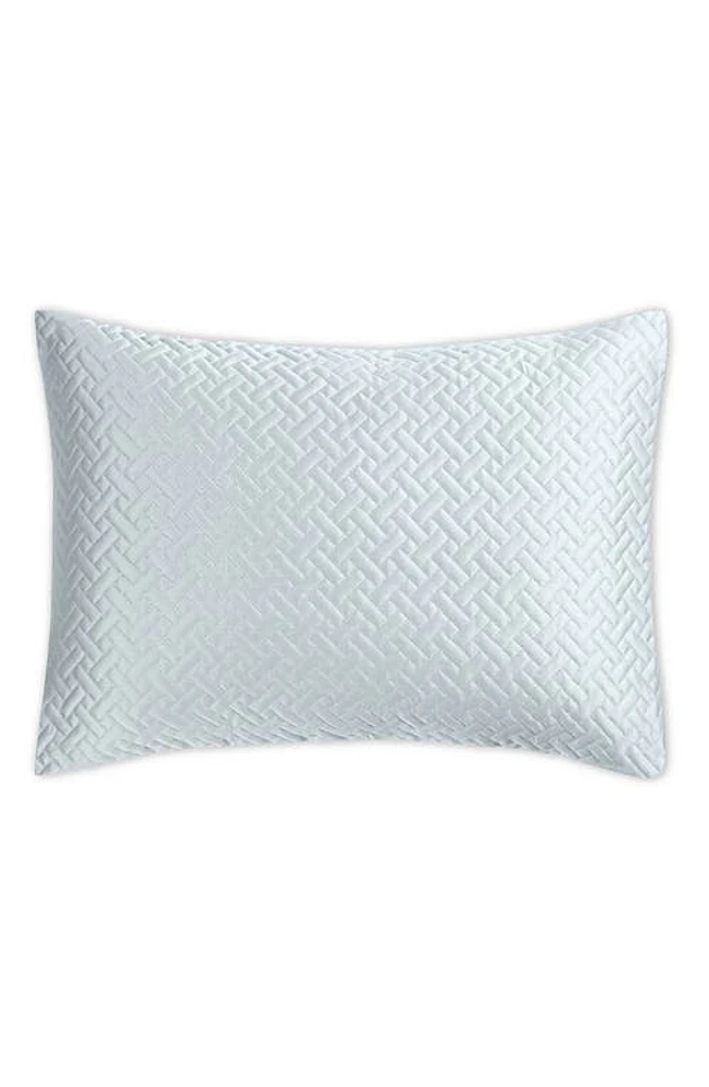 Matouk Basket Weave Cotton Sateen Boudoir Sham in Pool at Nordstrom