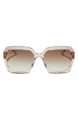 DIFF Sloane 54mm Square Sunglasses in Vint Rose Crystal /Brown Grad at Nordstrom