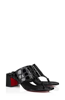 Christian Louboutin Tongamule Croc Embossed Sandal at Nordstrom,