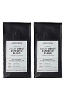 Nordstrom Ethically Sourced Decaf Debut Espresso Blend 2-Pack Whole Bean Coffee in Brown at Nordstrom