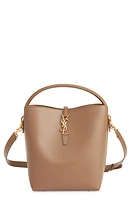 Saint Laurent Le 37 Leather Bucket Bag in Dark Cork at Nordstrom