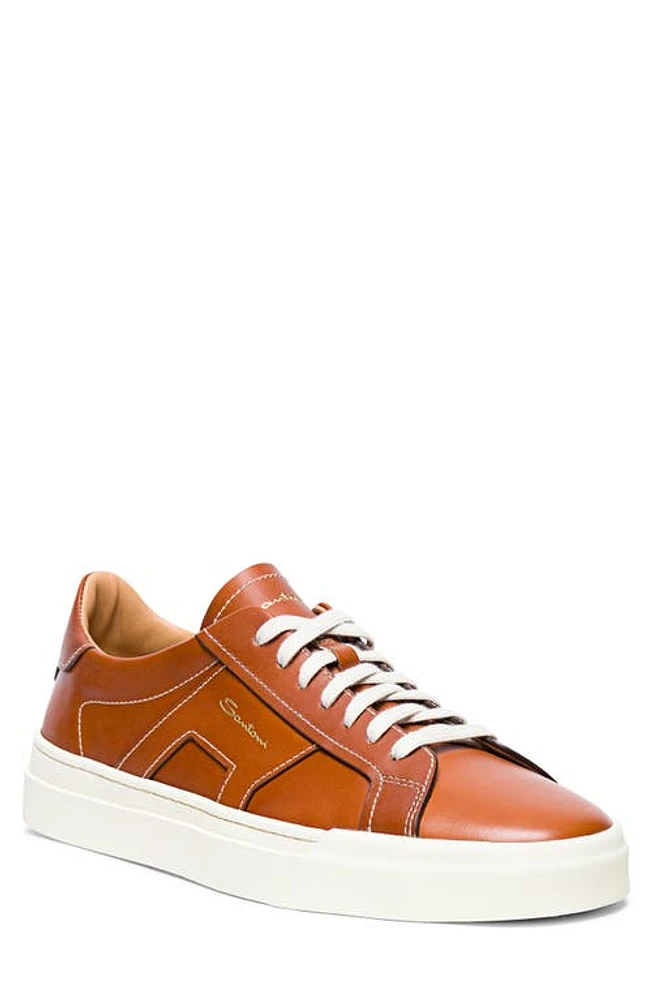 Santoni Panel Sneaker in Brown at Nordstrom, Size 11.5