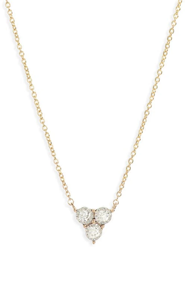 Dana Rebecca Designs Ava Bea Trio Diamond Pendant Necklace in Yellow Gold at Nordstrom, Size 16