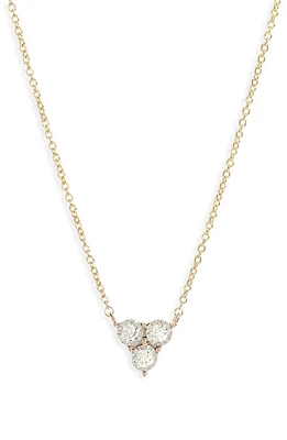 Dana Rebecca Designs Ava Bea Trio Diamond Pendant Necklace in Yellow Gold at Nordstrom, Size 16