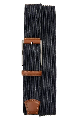 Torino Woven Cotton Belt Navy at Nordstrom,