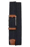 Torino Woven Cotton Belt Navy at Nordstrom,