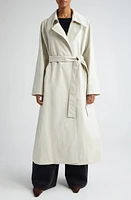 Khaite The Minnie Water Repellent Twill Long Swing Coat Nimbus at Nordstrom,