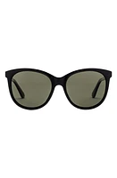 Electric Palm 54mm Cat Eye Polarized Sunglasses in Gloss Black/Grey Polar at Nordstrom