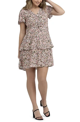 Ripe Maternity Sophia Floral Print Maternity/Nursing Dress in Black at Nordstrom