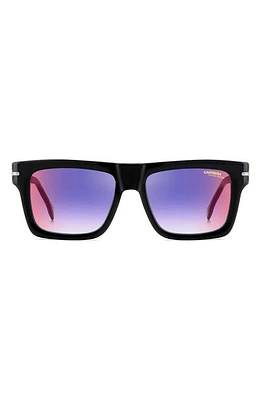 Carrera Eyewear Festival 54mm Gradient Rectangular Sunglasses in Black/Blue Sf Red at Nordstrom