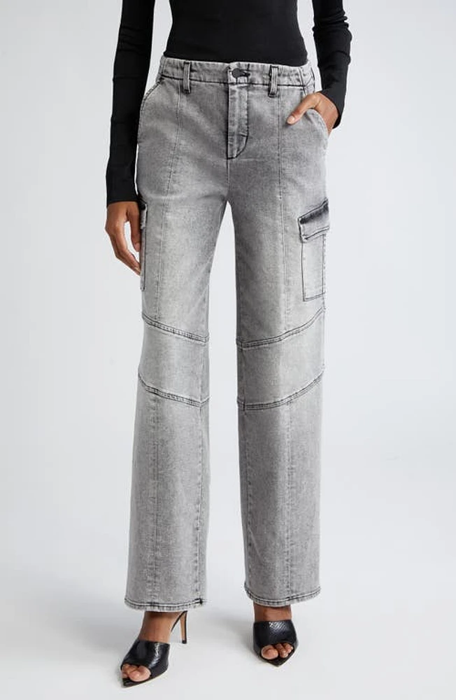 L'AGENCE Brooklyn High Waist Wide Leg Utility Jeans Clifton at Nordstrom,