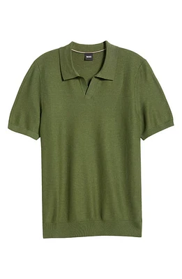 BOSS Tempio Polo Sweater Open Green at Nordstrom,