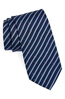 FERRAGAMO Tinta Painter Stripe Silk Tie in Navy at Nordstrom