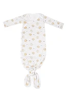 Copper Pearl Newborn Knotted Gown in Chip at Nordstrom