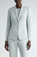 Akris Lavino Cotton & Silk Blend Double Face Jacket Bleached Denim at Nordstrom,