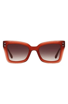 Isabel Marant 52mm Flared Rectangular Sunglasses in Red /Burgundy Shaded at Nordstrom