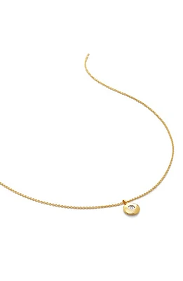 Monica Vinader April Birthstone Lab Created Diamond Pendant Necklace in 18K Gold Vermeil/April at Nordstrom