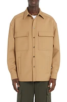 Valentino Wool & Mohair Button-Up Shirt Beige at Nordstrom, Us