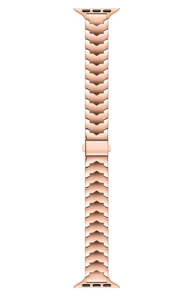 The Posh Tech Iris Stainless Steel Apple Watch Watchband in Rose Gold at Nordstrom