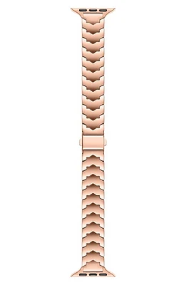 The Posh Tech Iris Stainless Steel Apple Watch Watchband in Rose Gold at Nordstrom