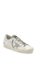 Golden Goose Super-Star Crystal Embellished Sneaker in White/Ice/Silver at Nordstrom, Size 5Us