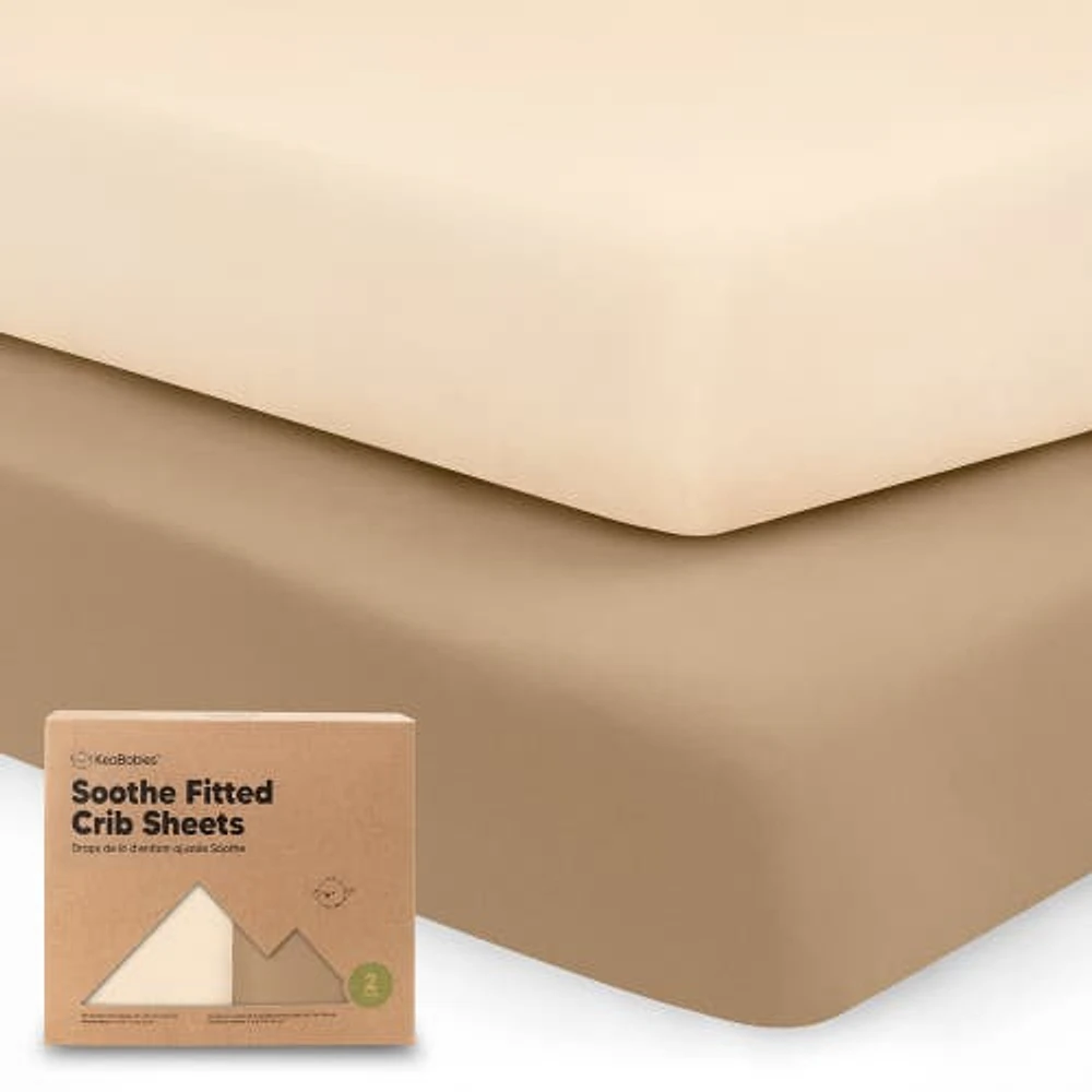 KeaBabies Soothe Fitted Crib Sheet in Pecan at Nordstrom