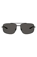 Under Armour 59mm Polarized Aviator Sunglasses in Matte Black at Nordstrom