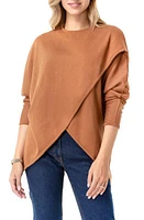 Accouchée Crossover Long Sleeve Maternity/Nursing Top in Toffee at Nordstrom