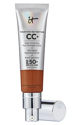 IT Cosmetics CC+ Color Correcting Full Coverage Cream SPF 50+ in Deep Us at Nordstrom