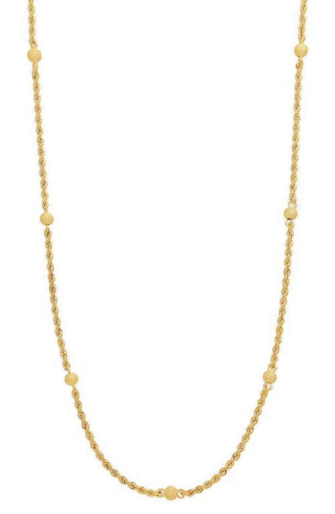 Bony Levy 14K Gold Rope Chain Station Necklace in 14K Yellow Gold at Nordstrom, Size 18