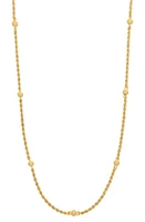 Bony Levy 14K Gold Rope Chain Station Necklace in 14K Yellow Gold at Nordstrom, Size 18