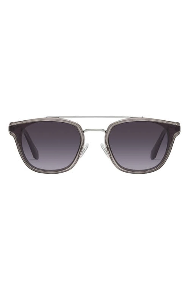 Quay Australia Getaway 44mm Gradient Square Sunglasses in Grey/Smoke at Nordstrom