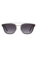 Quay Australia Getaway 44mm Gradient Square Sunglasses in Grey/Smoke at Nordstrom